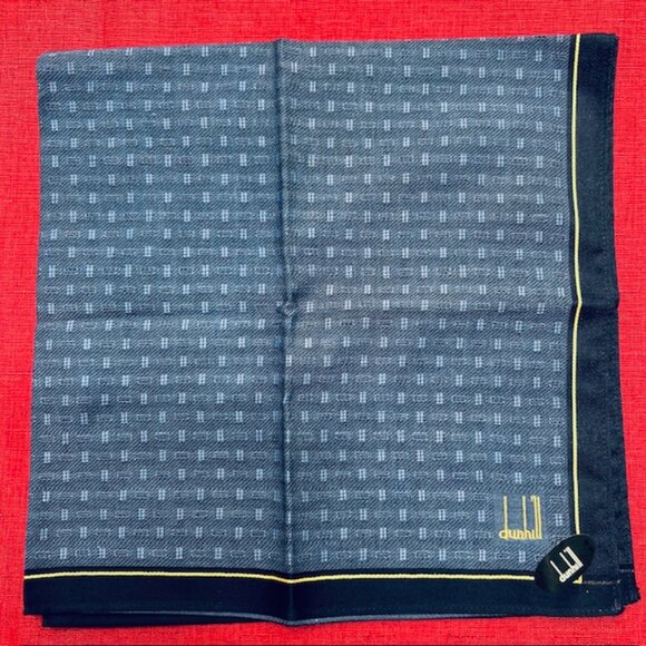 Set Necktie Silk : Hermes Paris & Flamboyant Blue +Dunhill Handkerchief  19"(47) - Picture 14 of 16